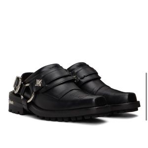 Toga Pulla Black Leather Slingback Oxfords IT 40.5